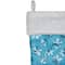 20.5" Sequin Snowflake Stocking with White Faux Fur Cuff, Blue